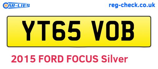 YT65VOB are the vehicle registration plates.