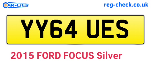 YY64UES are the vehicle registration plates.