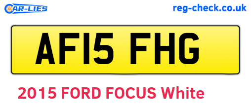 AF15FHG are the vehicle registration plates.