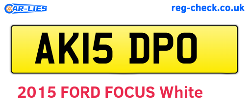 AK15DPO are the vehicle registration plates.