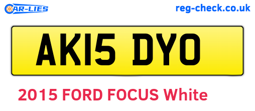 AK15DYO are the vehicle registration plates.