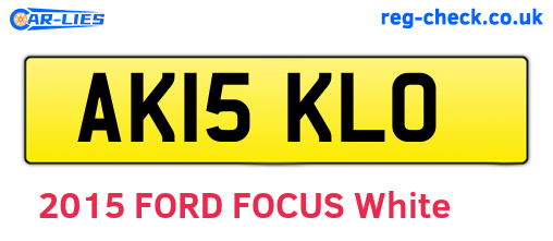 AK15KLO are the vehicle registration plates.