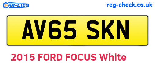 AV65SKN are the vehicle registration plates.