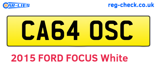 CA64OSC are the vehicle registration plates.
