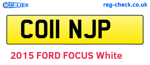 CO11NJP are the vehicle registration plates.