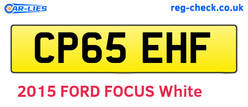 CP65EHF are the vehicle registration plates.