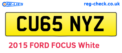CU65NYZ are the vehicle registration plates.