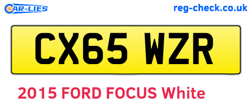 CX65WZR are the vehicle registration plates.