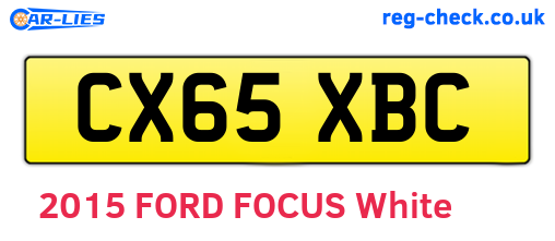 CX65XBC are the vehicle registration plates.