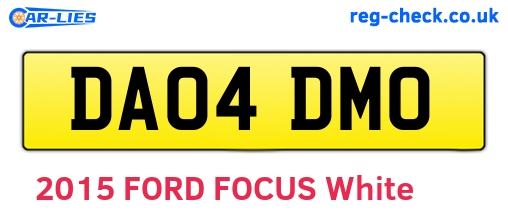 DA04DMO are the vehicle registration plates.