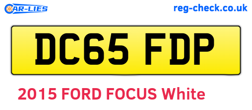 DC65FDP are the vehicle registration plates.
