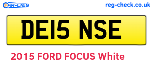 DE15NSE are the vehicle registration plates.