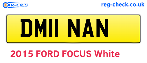 DM11NAN are the vehicle registration plates.