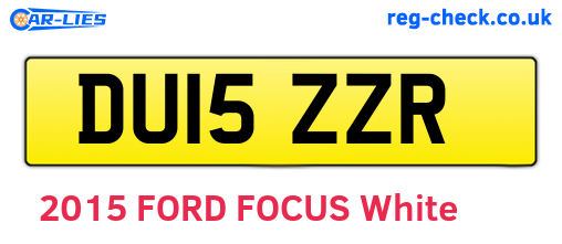 DU15ZZR are the vehicle registration plates.