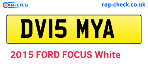 DV15MYA are the vehicle registration plates.