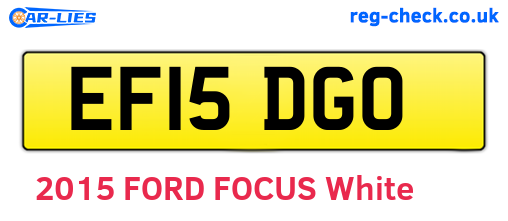 EF15DGO are the vehicle registration plates.