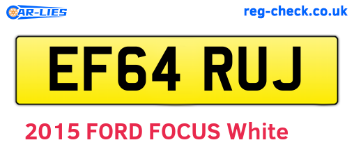 EF64RUJ are the vehicle registration plates.