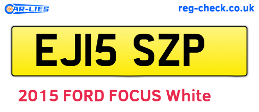 EJ15SZP are the vehicle registration plates.