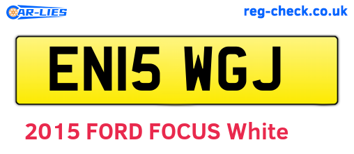 EN15WGJ are the vehicle registration plates.