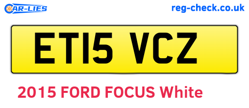 ET15VCZ are the vehicle registration plates.