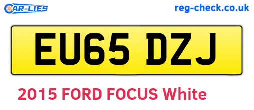 EU65DZJ are the vehicle registration plates.