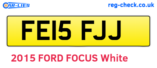 FE15FJJ are the vehicle registration plates.