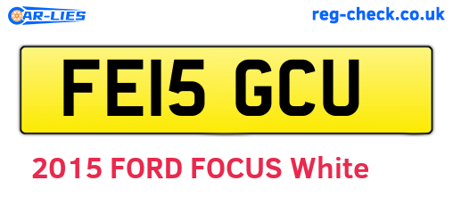 FE15GCU are the vehicle registration plates.