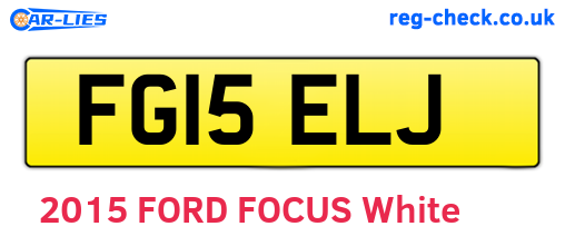 FG15ELJ are the vehicle registration plates.