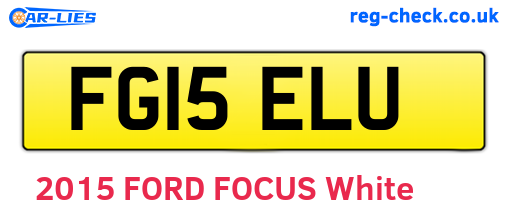 FG15ELU are the vehicle registration plates.