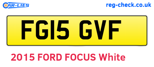 FG15GVF are the vehicle registration plates.