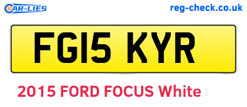 FG15KYR are the vehicle registration plates.