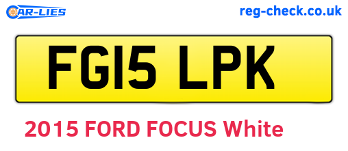 FG15LPK are the vehicle registration plates.