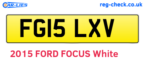 FG15LXV are the vehicle registration plates.