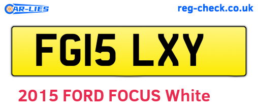 FG15LXY are the vehicle registration plates.