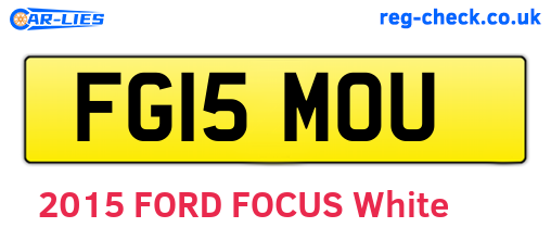 FG15MOU are the vehicle registration plates.