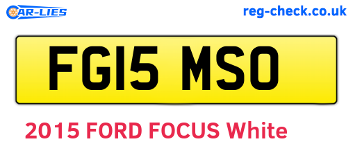 FG15MSO are the vehicle registration plates.