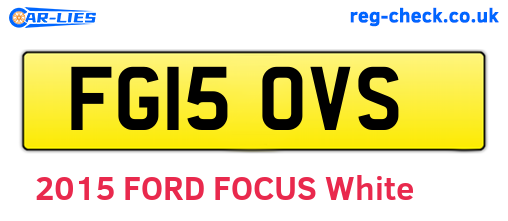 FG15OVS are the vehicle registration plates.