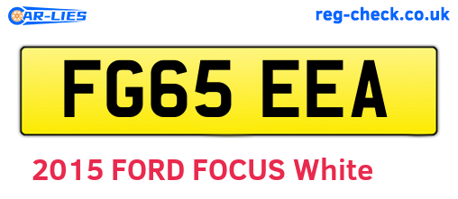 FG65EEA are the vehicle registration plates.