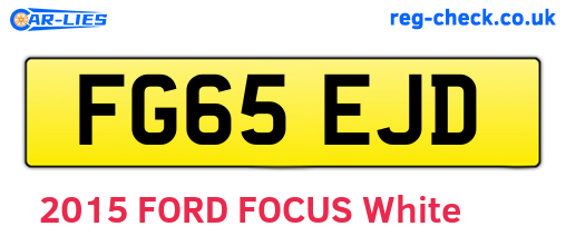 FG65EJD are the vehicle registration plates.