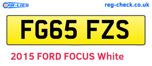 FG65FZS are the vehicle registration plates.
