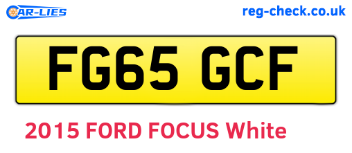 FG65GCF are the vehicle registration plates.