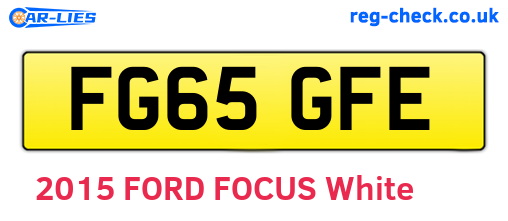 FG65GFE are the vehicle registration plates.