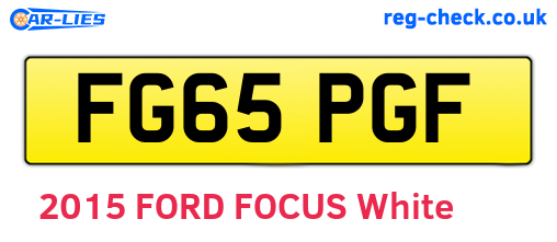 FG65PGF are the vehicle registration plates.