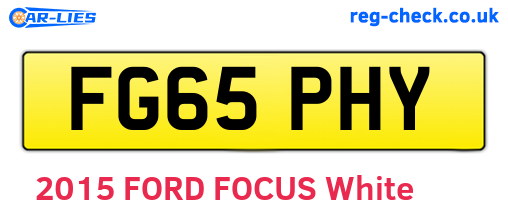 FG65PHY are the vehicle registration plates.