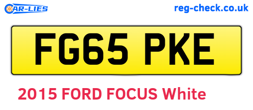 FG65PKE are the vehicle registration plates.