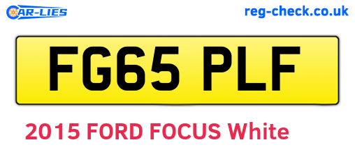 FG65PLF are the vehicle registration plates.