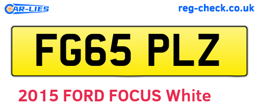 FG65PLZ are the vehicle registration plates.