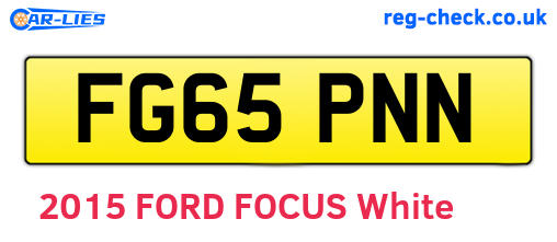 FG65PNN are the vehicle registration plates.