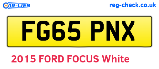 FG65PNX are the vehicle registration plates.