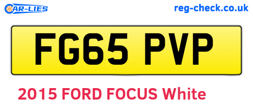 FG65PVP are the vehicle registration plates.